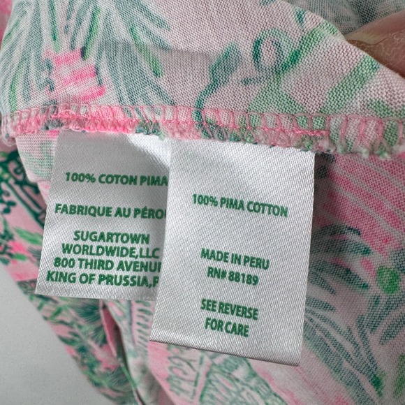 Lilly Pulitzer Cody T Shirt Dress Womens M Mandevilla Pink Palm Trellis Print - Picture 6 of 11